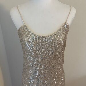 Lulu's Glittering Gold Sequin Dress